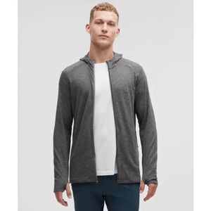Lululemon Grey Surge Warm Full Zip Up Activewear Hoodie Size XXL